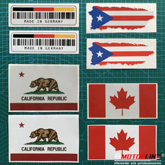 Flag Map of Puerto Rico PR Decal Sticker Car Vinyl reflective glossy pick size