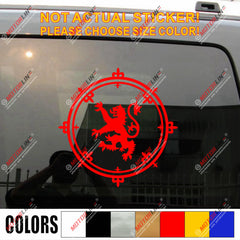 Scottish Lion Rampant Scotland Decal Sticker Car Vinyl round pick size