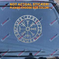 Vegvisir Viking Runic Compass Decal Sticker Viking Odin Norse Norway Vinyl