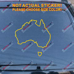 Australia Map Outline Silhouette Decal Sticker Car Vinyl die cut no bkgrd