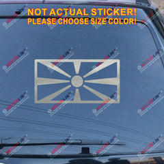 Macedonia Flag Decal Sticker Car Vinyl Macedonian Pride no bkgrd  pick size