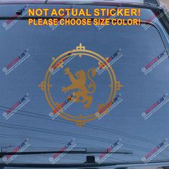 Scottish Lion Rampant Scotland Decal Sticker Car Vinyl round pick size