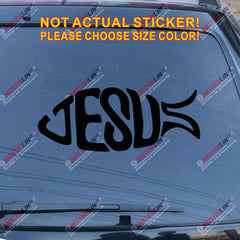 Jesus Fish Decal Sticker Car Vinyl God Jesus Christ Christian Pick color size