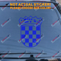 Coat of arms of Croatia Republic Decal Sticker Car Vinyl die cut pick size color