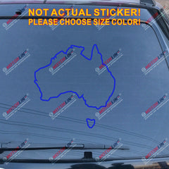 Australia Map Outline Silhouette Decal Sticker Car Vinyl die cut no bkgrd