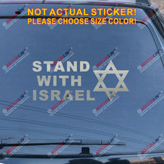 I Stand with Israel Flag Support Decal Sticker Car Vinyl no bkgrd Israeli Jew d