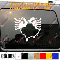 Kosovo Map Albania Double-Headed Eagle Decal Sticker Car Vinyl pick size color b