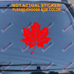 Maple Leaf Decal Sticker Canada Canadian Car Vinyl pick size color no bkgrd c