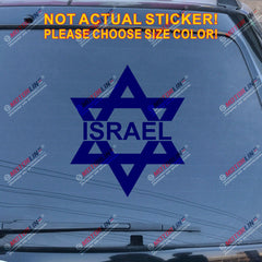 Magen David Star Israel Flag Decal Sticker Car Vinyl no bkgrd Jew Jewish