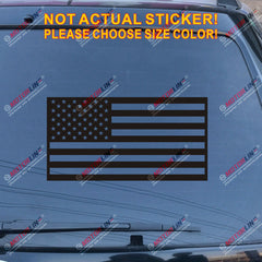 United States USA American Flag Decal Sticker Car Vinyl no bkgrd pick size color