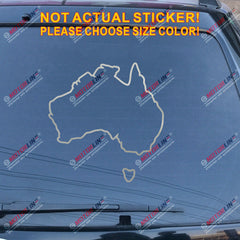 Australia Map Outline Silhouette Decal Sticker Car Vinyl die cut no bkgrd