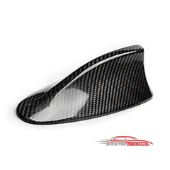 Real Carbon Fiber Antenna Cover Cap Fins Trim Adhesive Fit For BMW F10 F18 F02