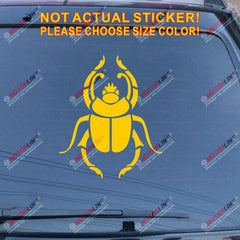 Scarab Beetle Egypt Decal Sticker Car Vinyl pick size color no bkgrd b