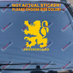 Deutschland German Lion Crest Germany Decal Sticker Car Vinyl pick size color