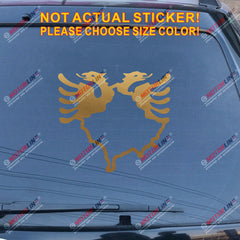 Kosovo Map Albania Double-Headed Eagle Decal Sticker Car Vinyl pick size color b
