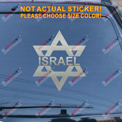 Magen David Star Israel Flag Decal Sticker Car Vinyl no bkgrd Jew Jewish