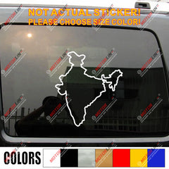 Republic of India Country Map outline Decal Sticker Car Vinyl Indian