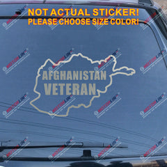 Afghanistan Veteran Decal Sticker Car Vinyl pick size color no bkgrd die cut