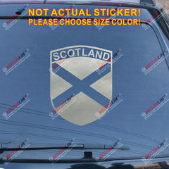 Scotland Flag Saltire Decal Sticker Scottish Car Vinyl Shield pick size color b