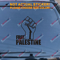 Free Palestine Fist Decal Sticker Car Vinyl no bkgrd pick size color