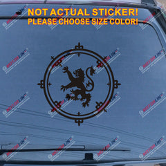 Scottish Lion Rampant Scotland Decal Sticker Car Vinyl round pick size