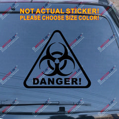 Biohazard Danger Warning Sign Car Decal Sticker Vinyl Pick size color