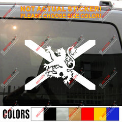 Scottish Lion Rampant Decal Sticker Scotland Saltire St Andrew Cross Car Vinyl