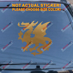 Anglo Saxon White Dragon Decal Sticker England English Car Vinyl pick size h