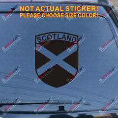 Scotland Flag Saltire Decal Sticker Scottish Car Vinyl Shield pick size color b