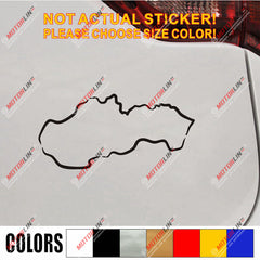 Slovak Slovakia Map Decal Sticker Slovakian Outline Silhouette Car Vinyl b