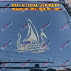 Dragon Head Viking Ship Decal Sticker Car Vinyl Norse Odin Nord pick size a