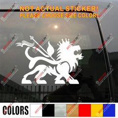 Lion of Judah Decal Sticker Rasta Rastafari Flag Car Vinyl Jamaica Ethiopia b