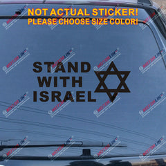 I Stand with Israel Flag Support Decal Sticker Car Vinyl no bkgrd Israeli Jew d