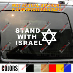 I Stand with Israel Flag Support Decal Sticker Car Vinyl no bkgrd Israeli Jew d