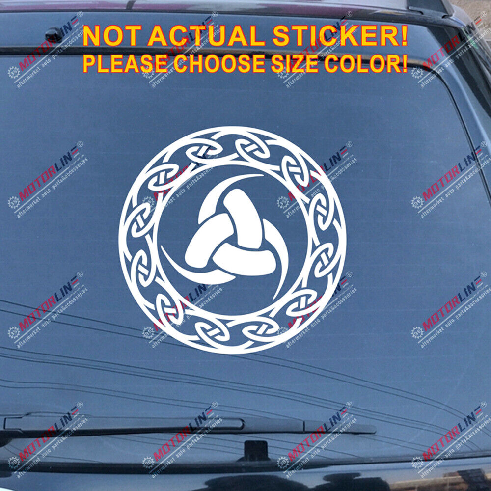 Triple Horn of Odin Decal Sticker Celtic Knot Norse Viking Car Vinyl pick size b