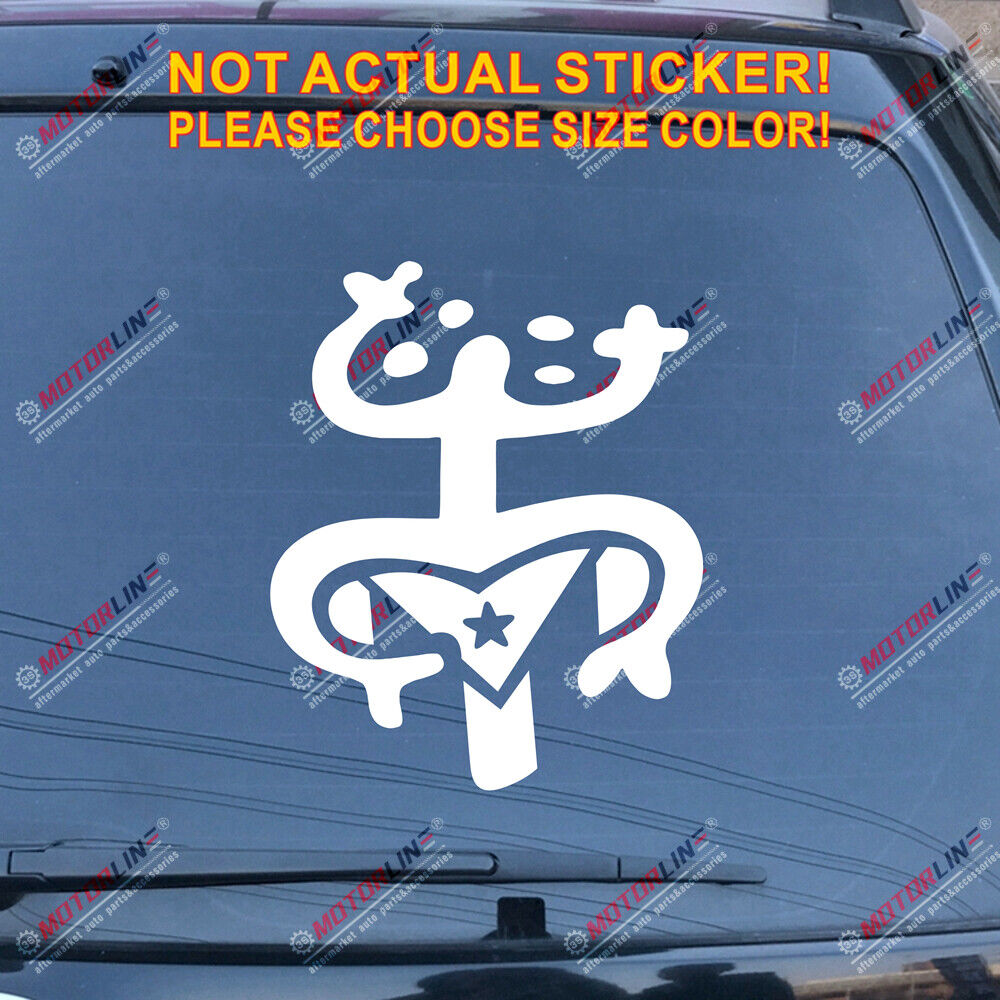 Puerto Rico Flag Coqui Frog Taino Decal Sticker Car Vinyl pick size color