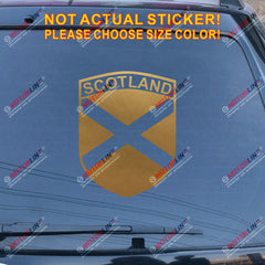 Scotland Flag Saltire Decal Sticker Scottish Car Vinyl Shield pick size color b