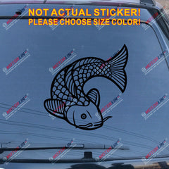 Koi Fish Decal Sticker Car Vinyl pick size color no bkgrd Japanese Chinese b