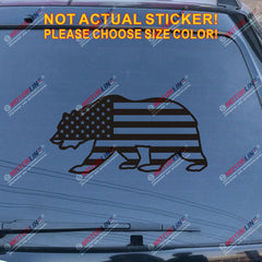 California Bear USA American Flag Decal Sticker Car Vinyl no bkgrd Cali