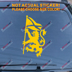 Scottish Lion Rampant with Flag Scotland Decal Sticker Car Vinyl pick size color