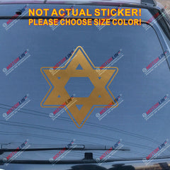 Magen David Star Decal Sticker Car Vinyl Jew Israel Flag no bkgrd pick size