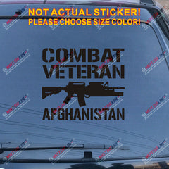 Afghanistan Combat Veteran Decal Sticker Car Vinyl pick size color no bkgrd