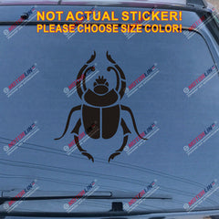 Scarab Beetle Egypt Decal Sticker Car Vinyl pick size color no bkgrd b