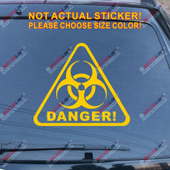 Biohazard Danger Warning Sign Car Decal Sticker Vinyl Pick size color