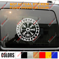 Vegvisir Viking Runic Compass Decal Sticker Viking Odin Norse Norway Vinyl