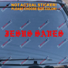 Jesus Saves Decal Sticker Car Vinyl God Christ Christian Bible Bumper Window