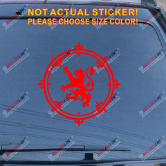 Scottish Lion Rampant Scotland Decal Sticker Car Vinyl round pick size