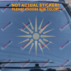 Sun of Vergina Macedonia Flag Decal Sticker Car Vinyl Macedonian pick size