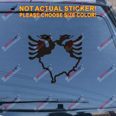 Kosovo Map Albania Double-Headed Eagle Decal Sticker Car Vinyl pick size color b