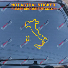 Italy Map Outline Silhouette Decal Sticker Italia Italian Car Vinyl no bkgrd